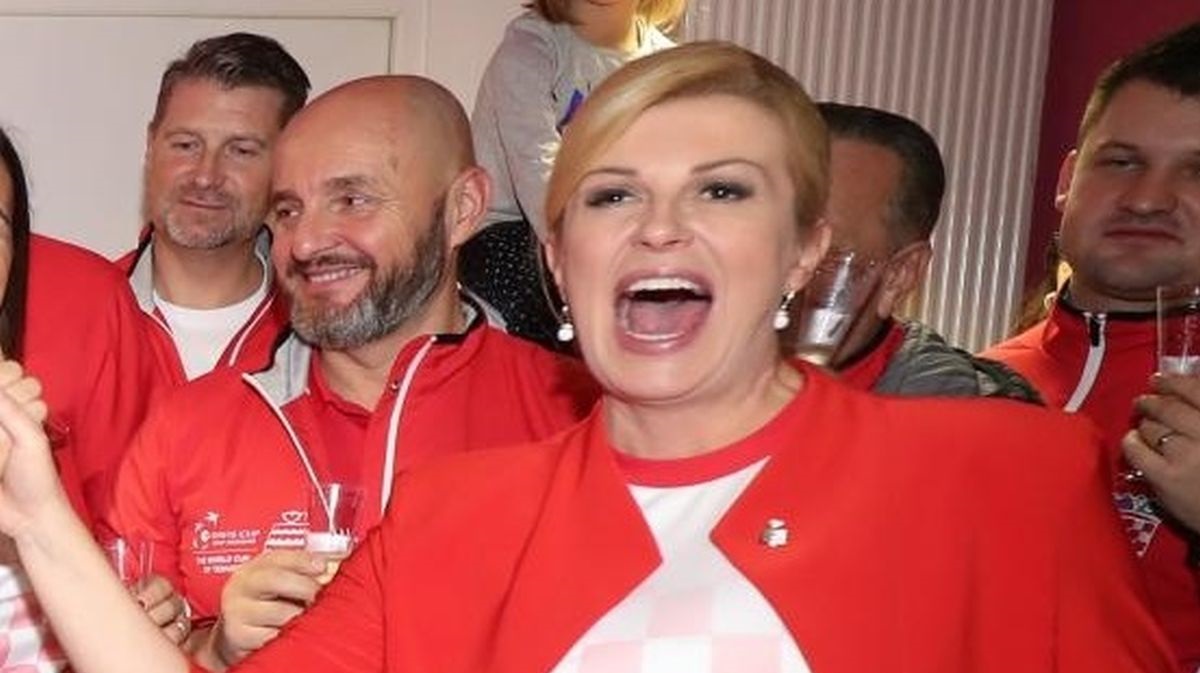 FOTO Pravo slavlje: Pogledajte kako je Kolinda nazdravljala s tenisačima